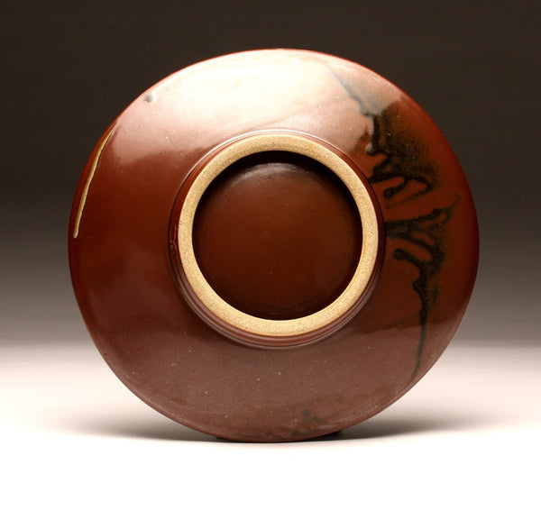 DH007 Large 15" White and Tenmoku "Eye" Platter