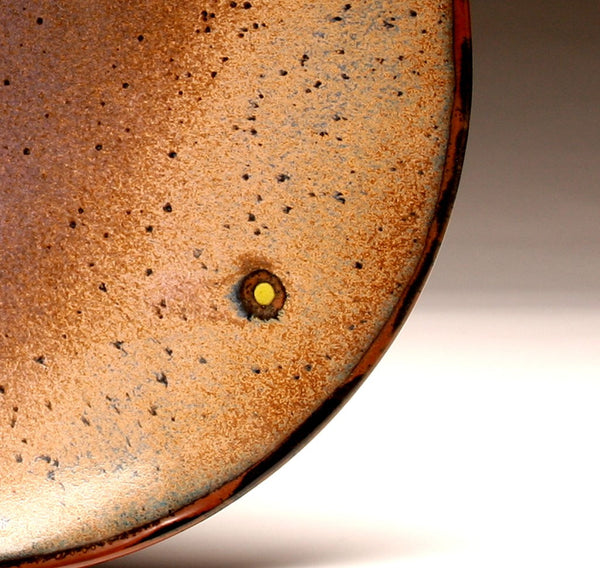 DH008 Large 15" Purple and Tenmoku Spotted Platter