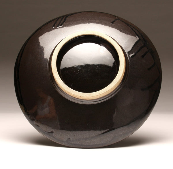 DH009 Extra Large 18" Platter Black and Green "Portal"