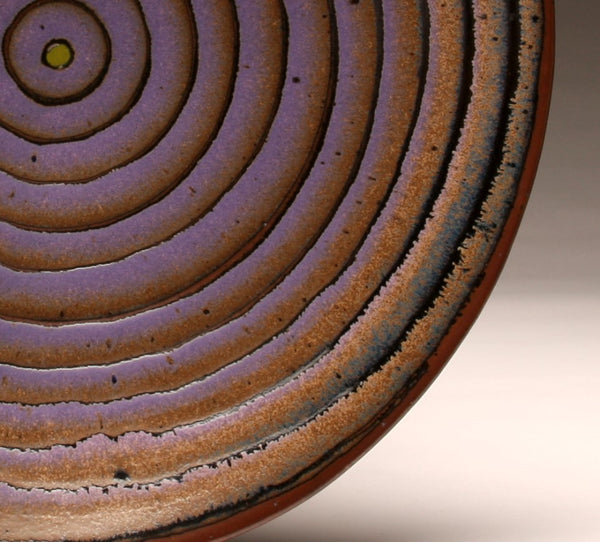 DH011 Extra Large 18" Platter Tenmoku and Purple "Eye"