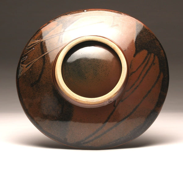 DH011 Extra Large 18" Platter Tenmoku and Purple "Eye"
