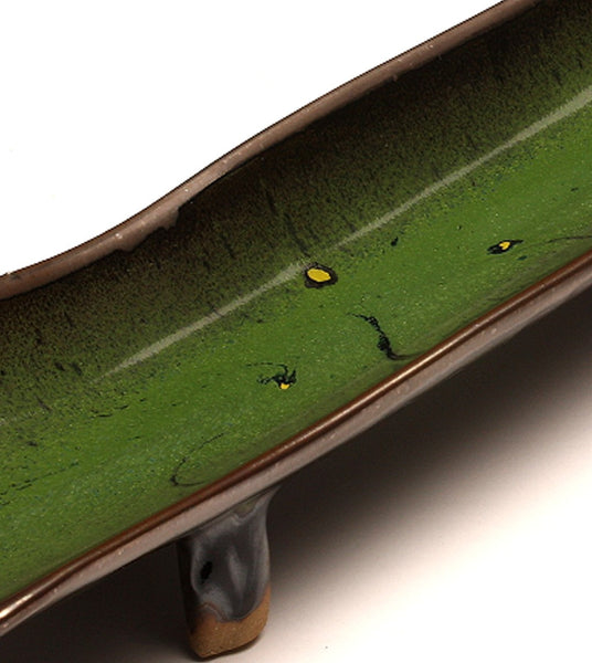 DH025 Relish Tray in Green, Chartreuse, and Black