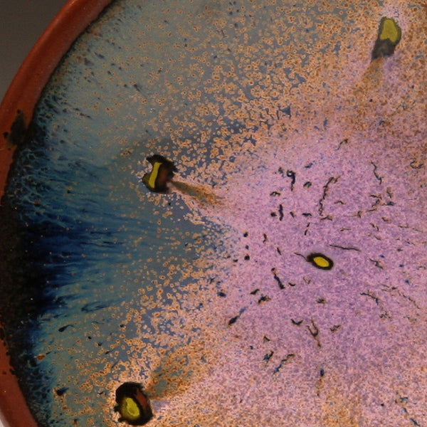 DH032 8" Purple Spotted Platter