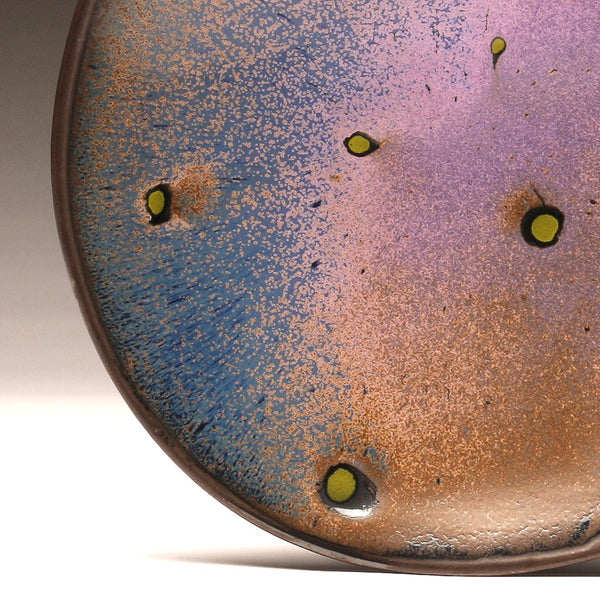 DH033 11"  Purple Spotted Platter