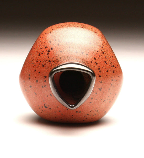 GH044 Red and Black Triangular Bottle