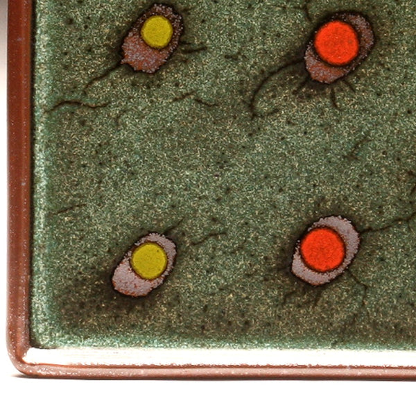 DH065 Square Plate Teal with Spots