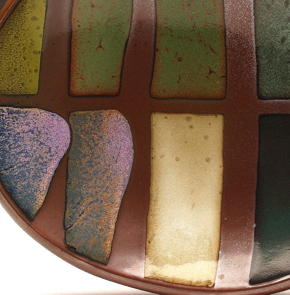 DH075 Medium Multi-Colored Oval Platter