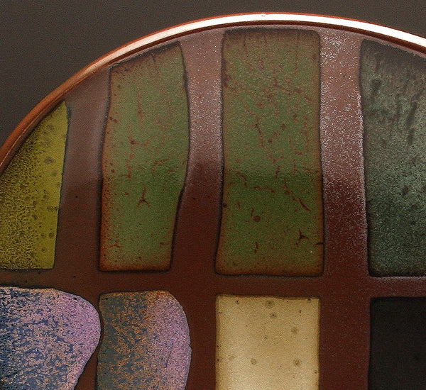 DH075 Medium Multi-Colored Oval Platter