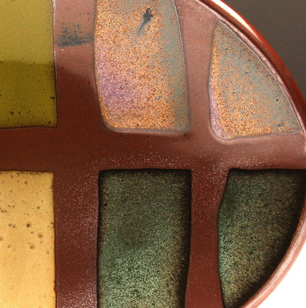 DH076 Medium Multi-Colored Oval Platter