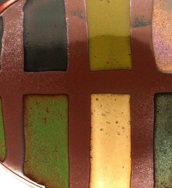 DH076 Medium Multi-Colored Oval Platter