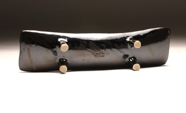 DH080 Relish Tray in Black, Purple, Chartreuse and Red Spots