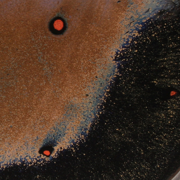 DH084 Large Oval Platter Cosmic Glaze and Decoration