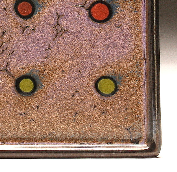 DH089 Purple Spotted Square Plate 8" x 8"