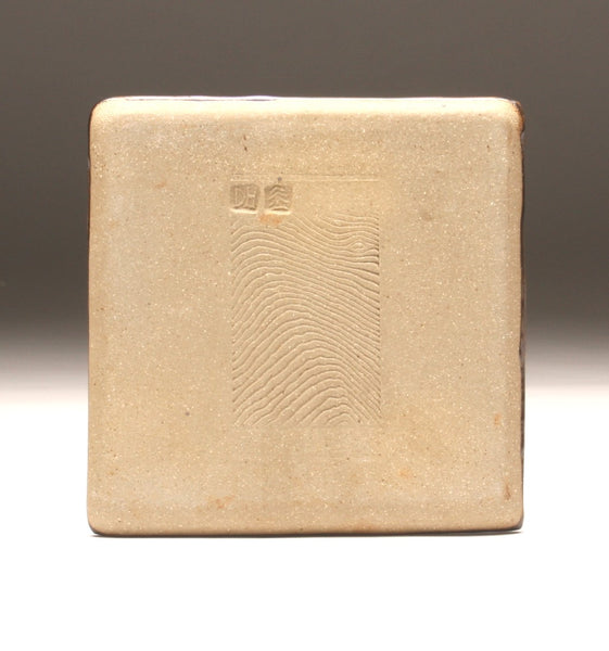 DH090 Purple Spotted Square Plate 8" x 8"