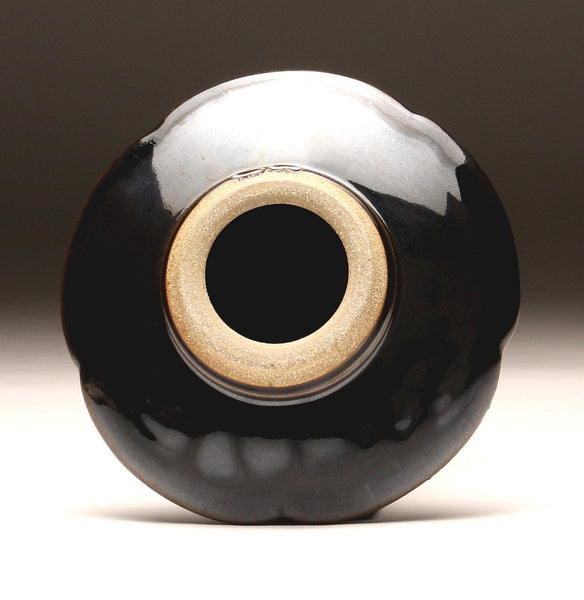 DH097 Rich Teal over Black Flower