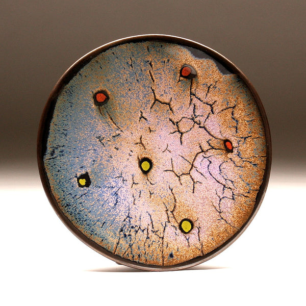 DH101 8" Purple and Black Spotted Platter