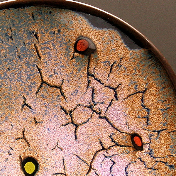 DH101 8" Purple and Black Spotted Platter