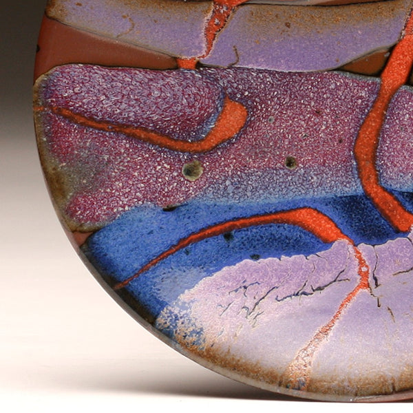 DH200 8" Landscape Platter in Blue, Red, Purple, and Tenmoku