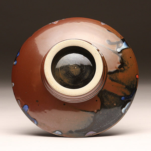 DH200 8" Landscape Platter in Blue, Red, Purple, and Tenmoku