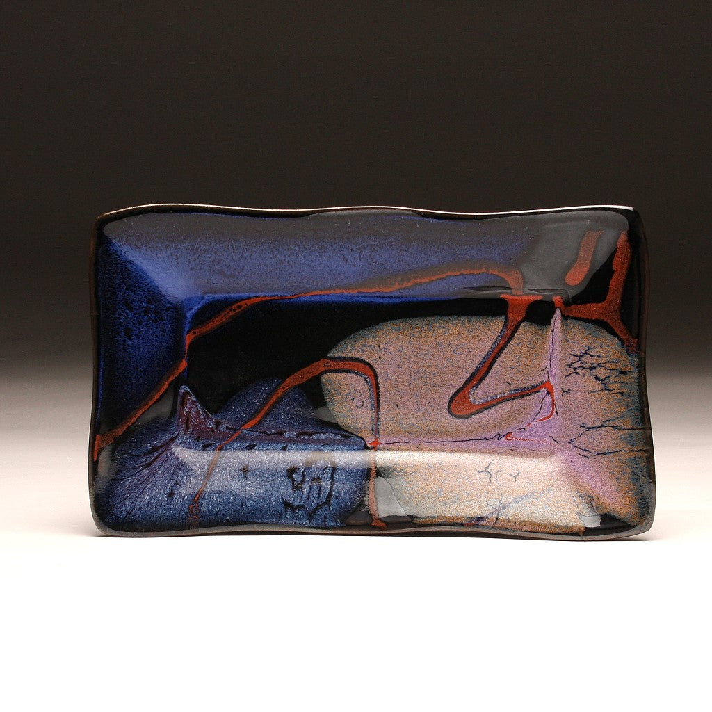 DH215 Rectangular Plate in Red, Blue, Purple and Black
