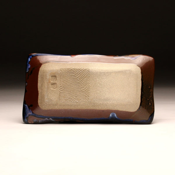 DH217 Rectangular Plate in Red, Blue, Purple and Tenmoku