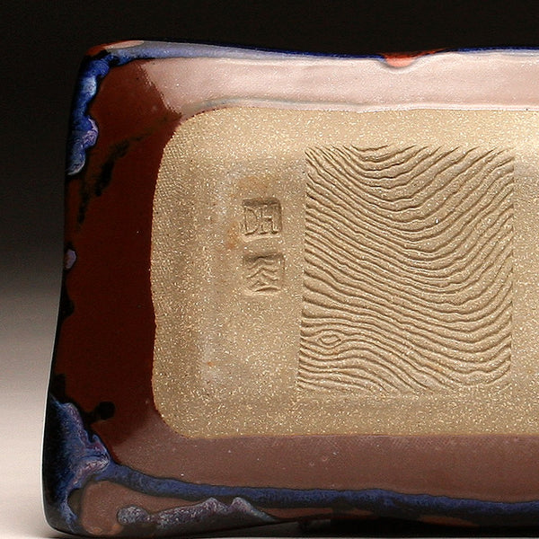 DH217 Rectangular Plate in Red, Blue, Purple and Tenmoku
