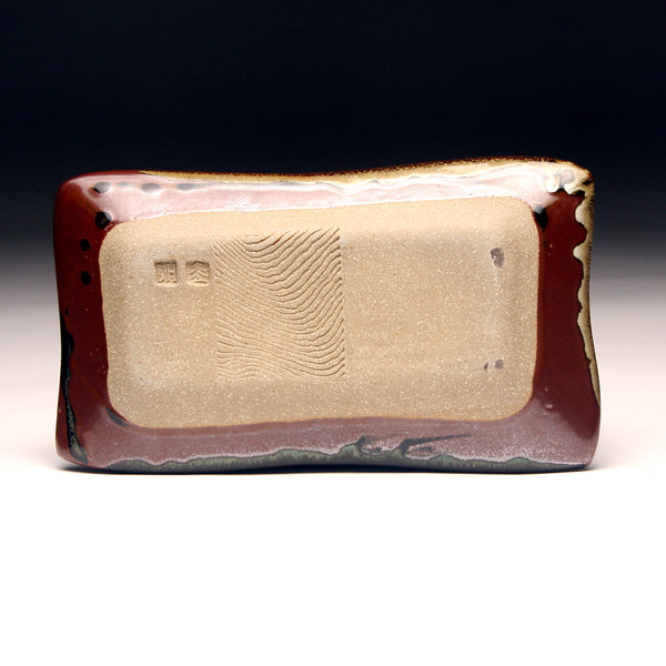DH225 Rectangular Plate in White, Red, Blue, Purple, Teal and Tenmoku