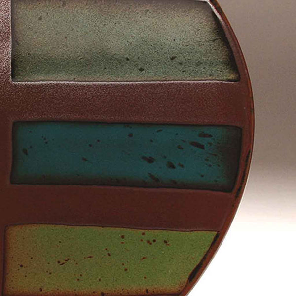 DH287  15" Green Stripes Platter