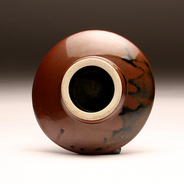 DH259  8" Platter, Tenmoku and Purple "Eye"