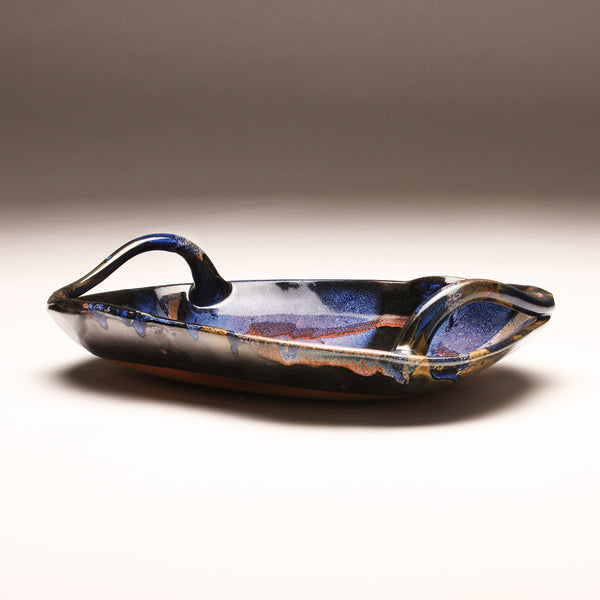 DH289  Cosmic Handled Oval Platter