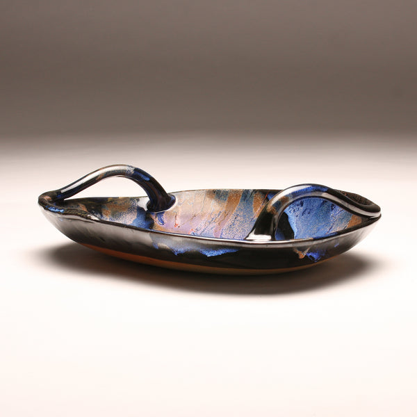 DH289  Cosmic Handled Oval Platter