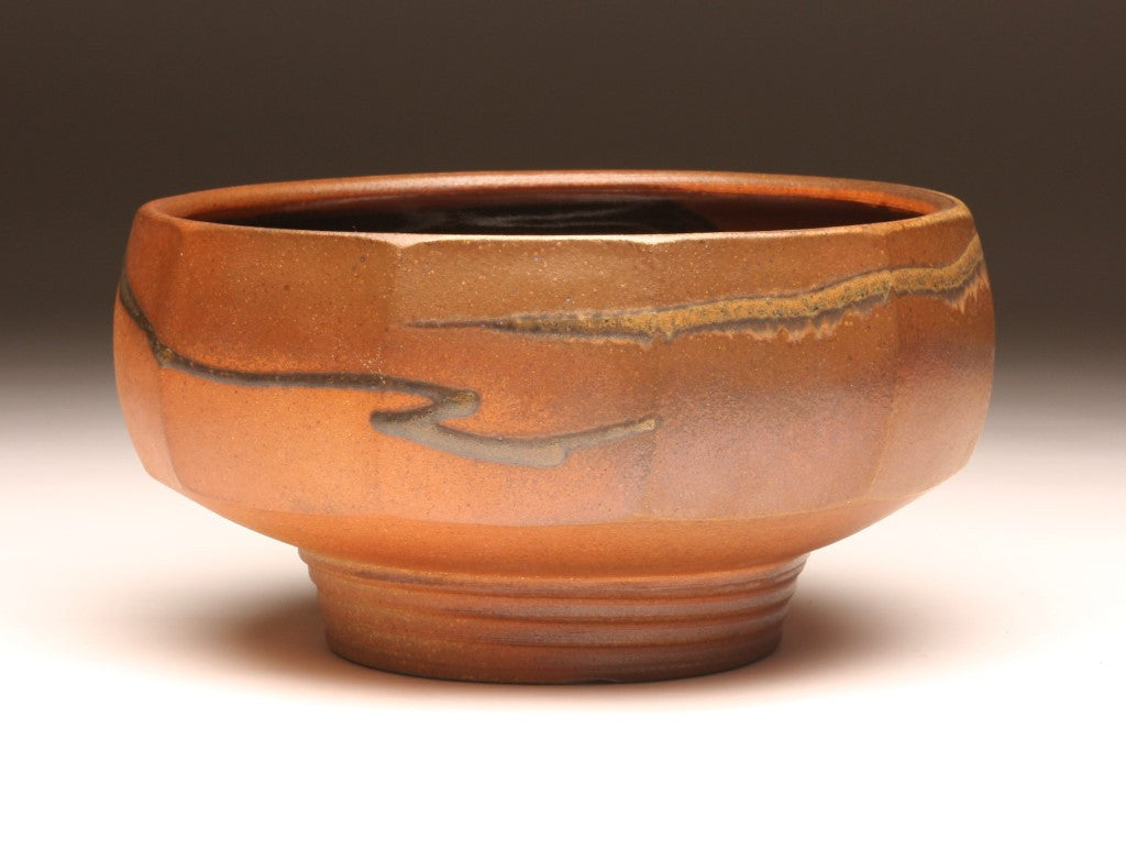 GH002 Large Cut-Sided Bowl with Ten Facets
