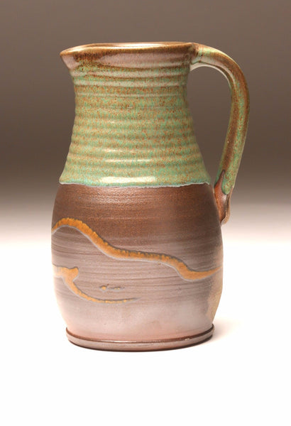 GH019 Woodfired Pitcher with Green Top