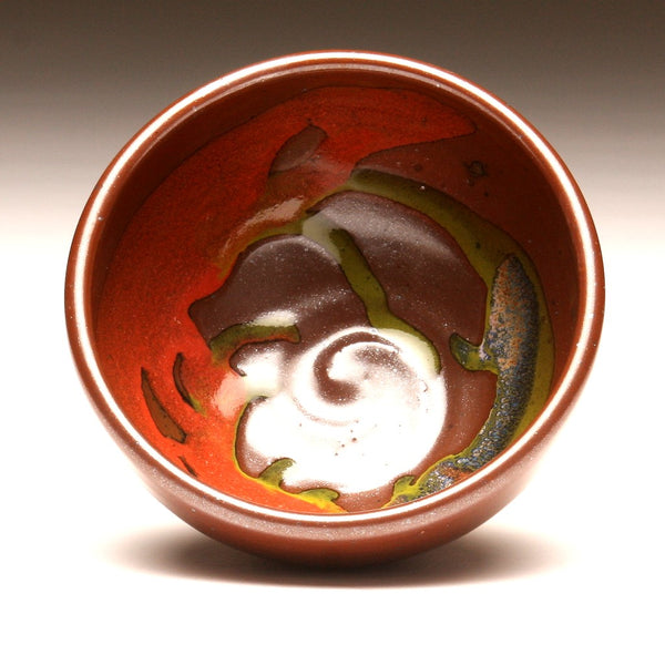 GH071 Small Woodfired Bowl in Persimmon