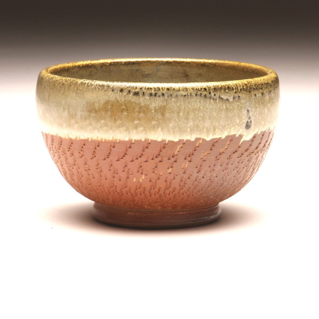 GH034 Small Wood Fired Bowl Chattered Texture