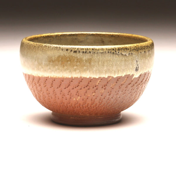 GH034 Small Wood Fired Bowl Chattered Texture