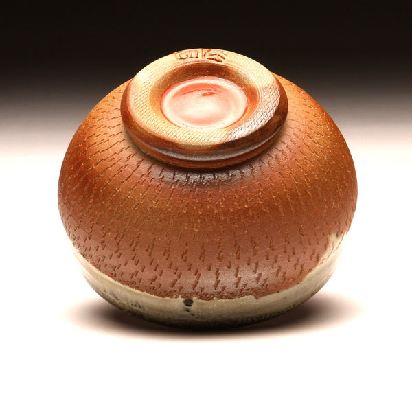 GH034 Small Wood Fired Bowl Chattered Texture