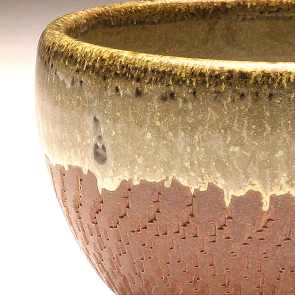 GH034 Small Wood Fired Bowl Chattered Texture