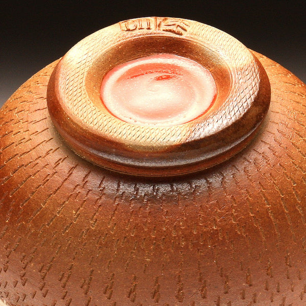 GH034 Small Wood Fired Bowl Chattered Texture