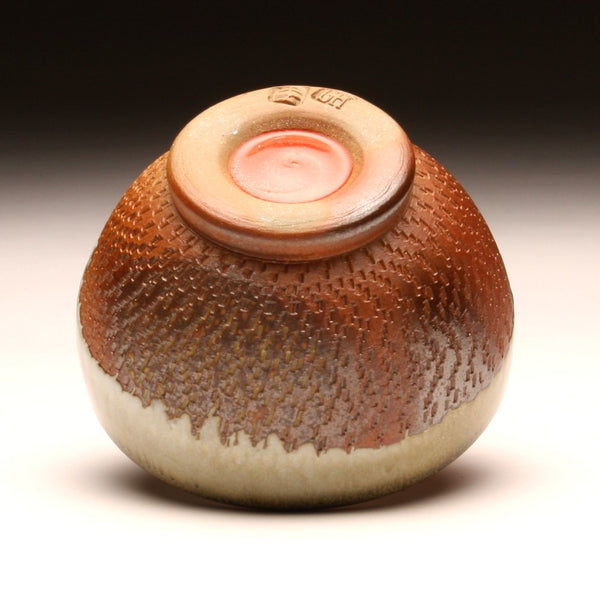 GH038 Small Wood Fired Bowl Chattered Texture