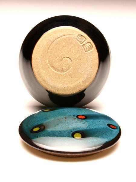 GH051 Teal and Black Covered Box