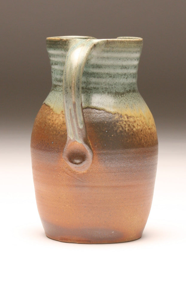 GH054 half-gallon pitcher woodfired teal and ash