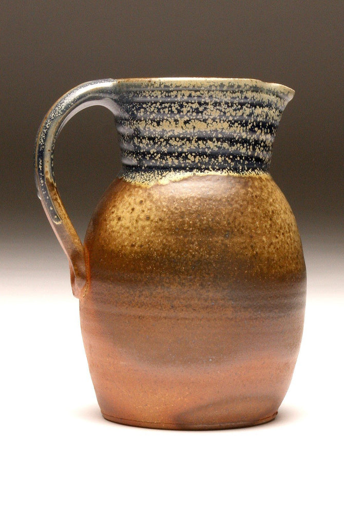GH055 half-gallon pitcher woodfired blue and ash