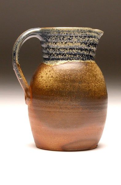 GH055 half-gallon pitcher woodfired blue and ash