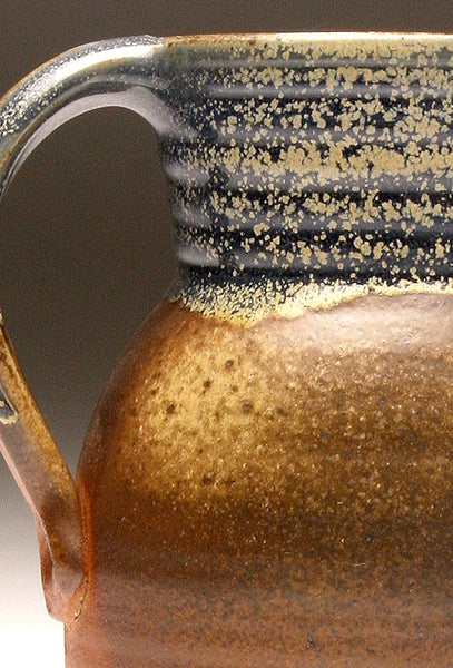 GH055 half-gallon pitcher woodfired blue and ash