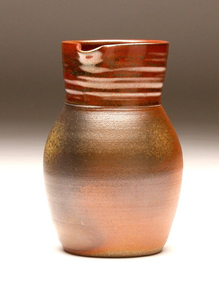 GH056 half-gallon pitcher woodfired persimon and ash