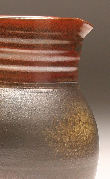 GH056 half-gallon pitcher woodfired persimon and ash