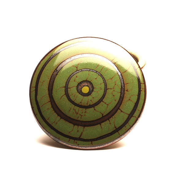GH089 Green, Chartreuse and Tenmoku Covered Box