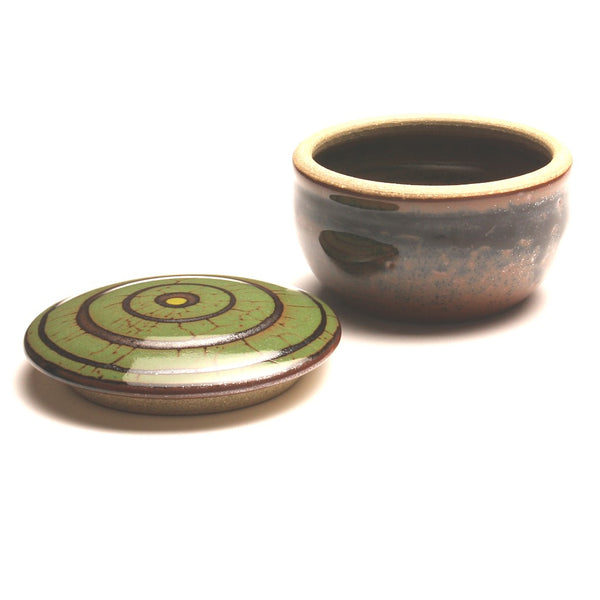 GH089 Green, Chartreuse and Tenmoku Covered Box
