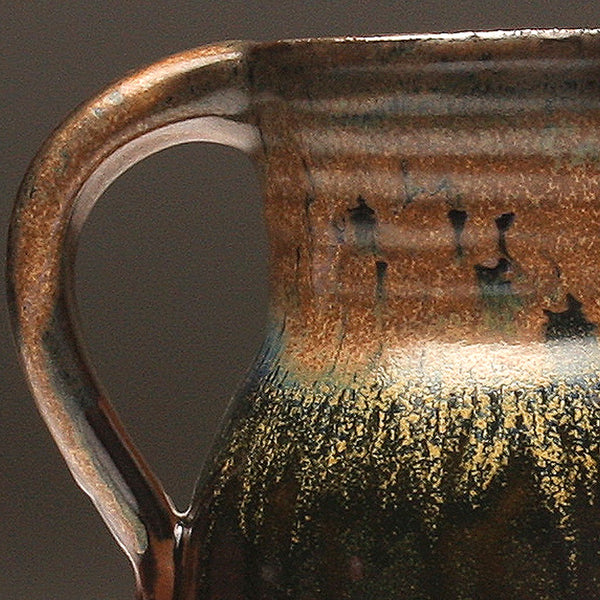 GH114 half-gallon pitcher woodfired purple and black